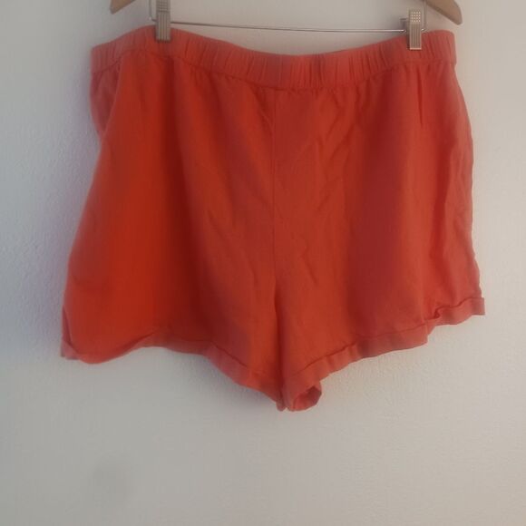 BP. Cuff Hem Linen Blend coral glow  Shorts size 2X - Picture 3 of 4